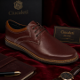 Oferta Marimea 42 Pantofi barbati casual din piele naturala Bordeaux - LGKR30GRENA